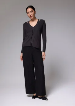 Leggy™ Crinkled High Waist Wide Leg Pants