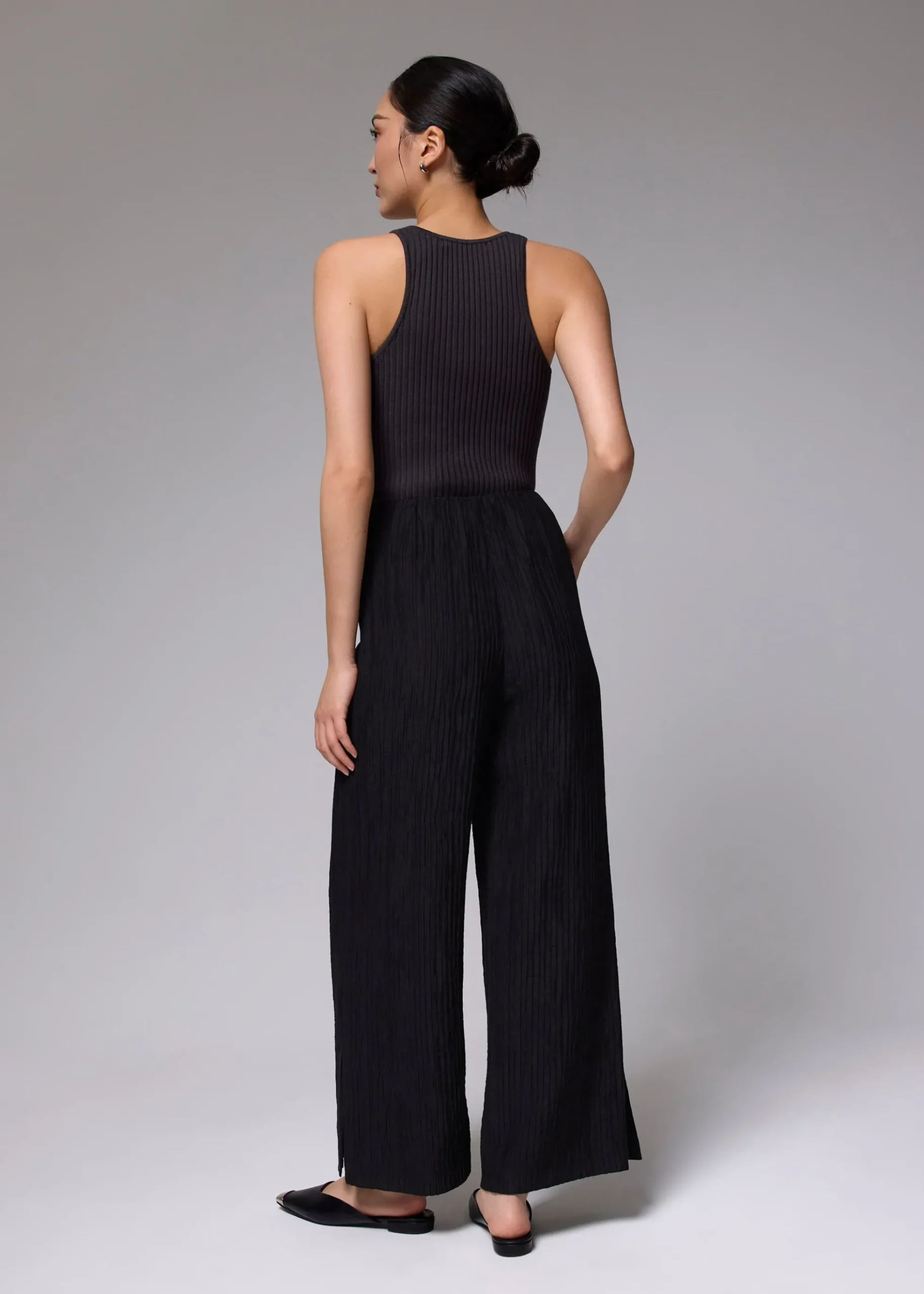 Leggy™ Crinkled High Waist Wide Leg Pants