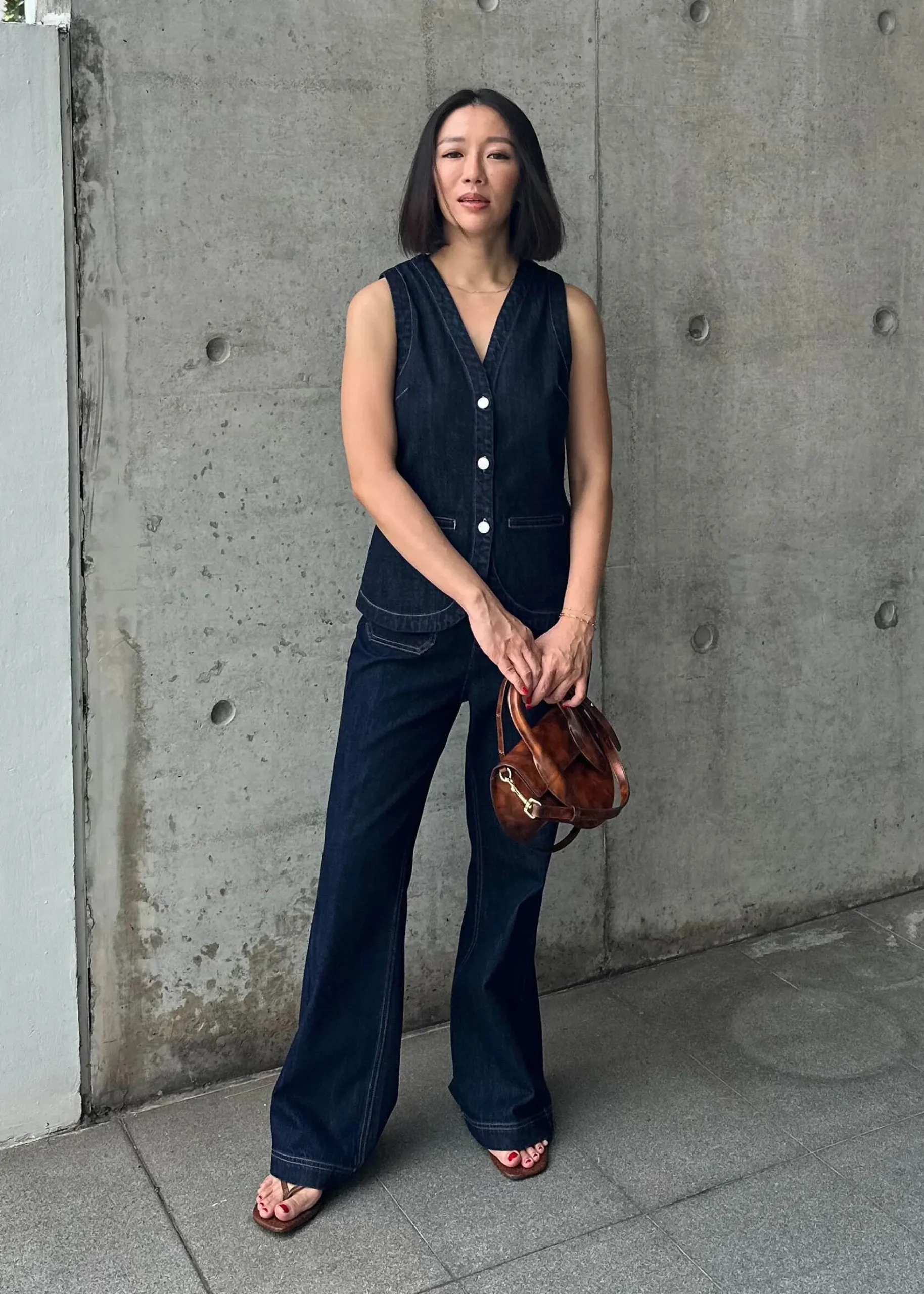 Leggy™ Denim High Waist Flare Sailor Jeans