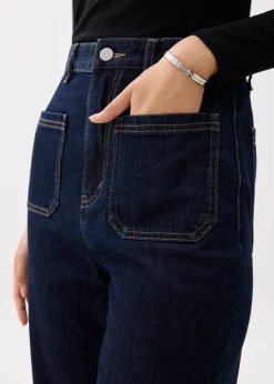 Leggy™ Denim High Waist Flare Sailor Jeans