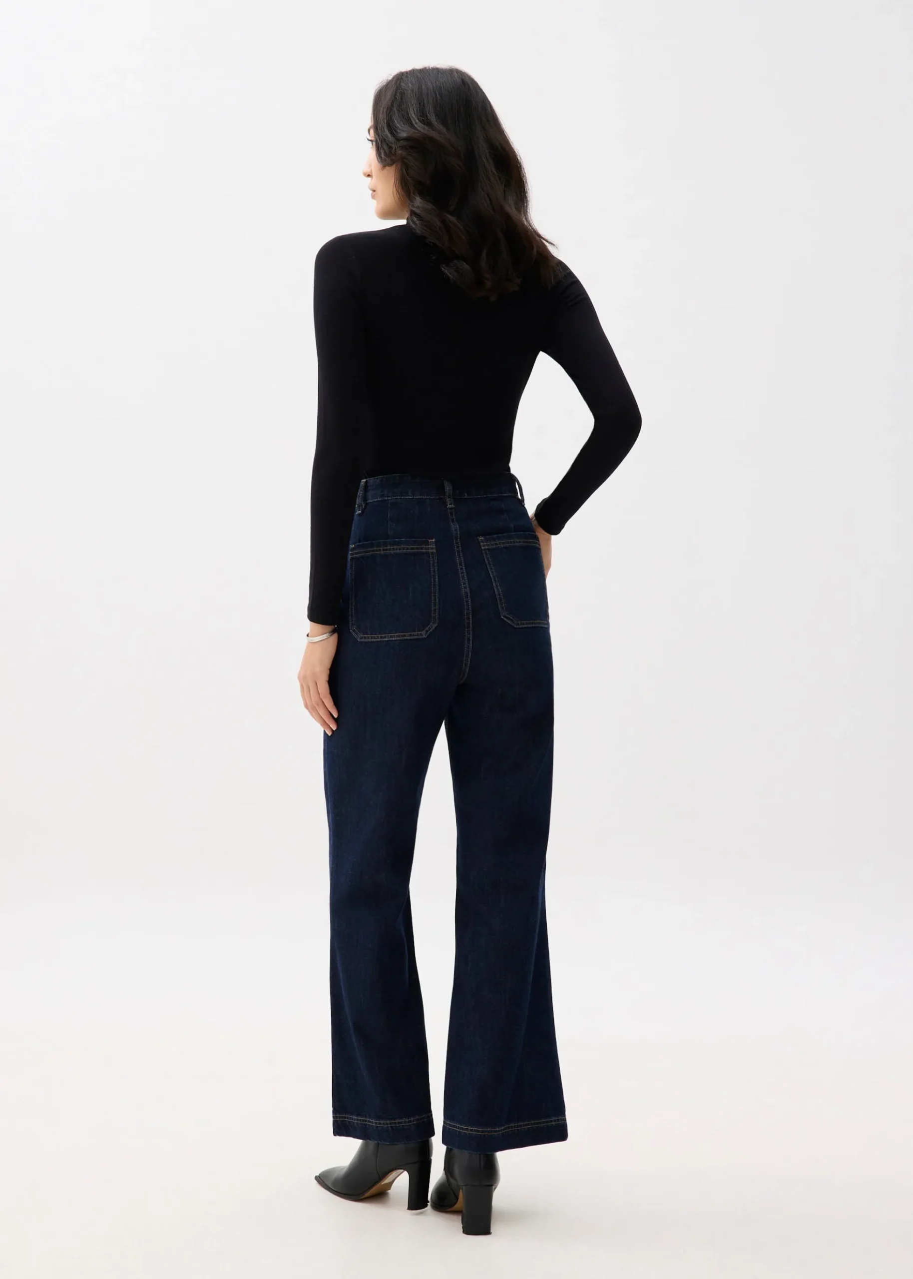 Leggy™ Denim High Waist Flare Sailor Jeans