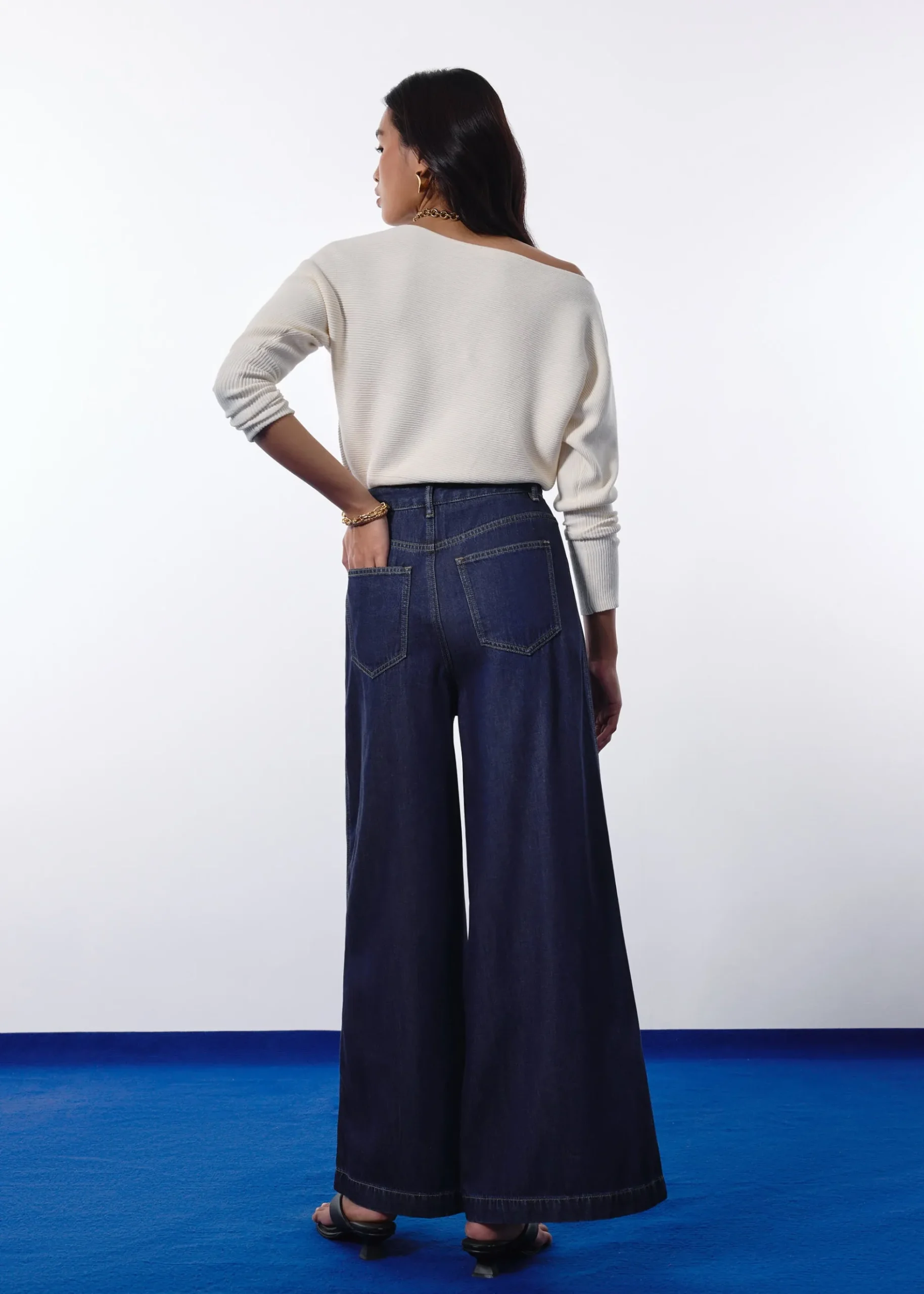 Leggy™ Denim High Waist Wide Leg Jeans