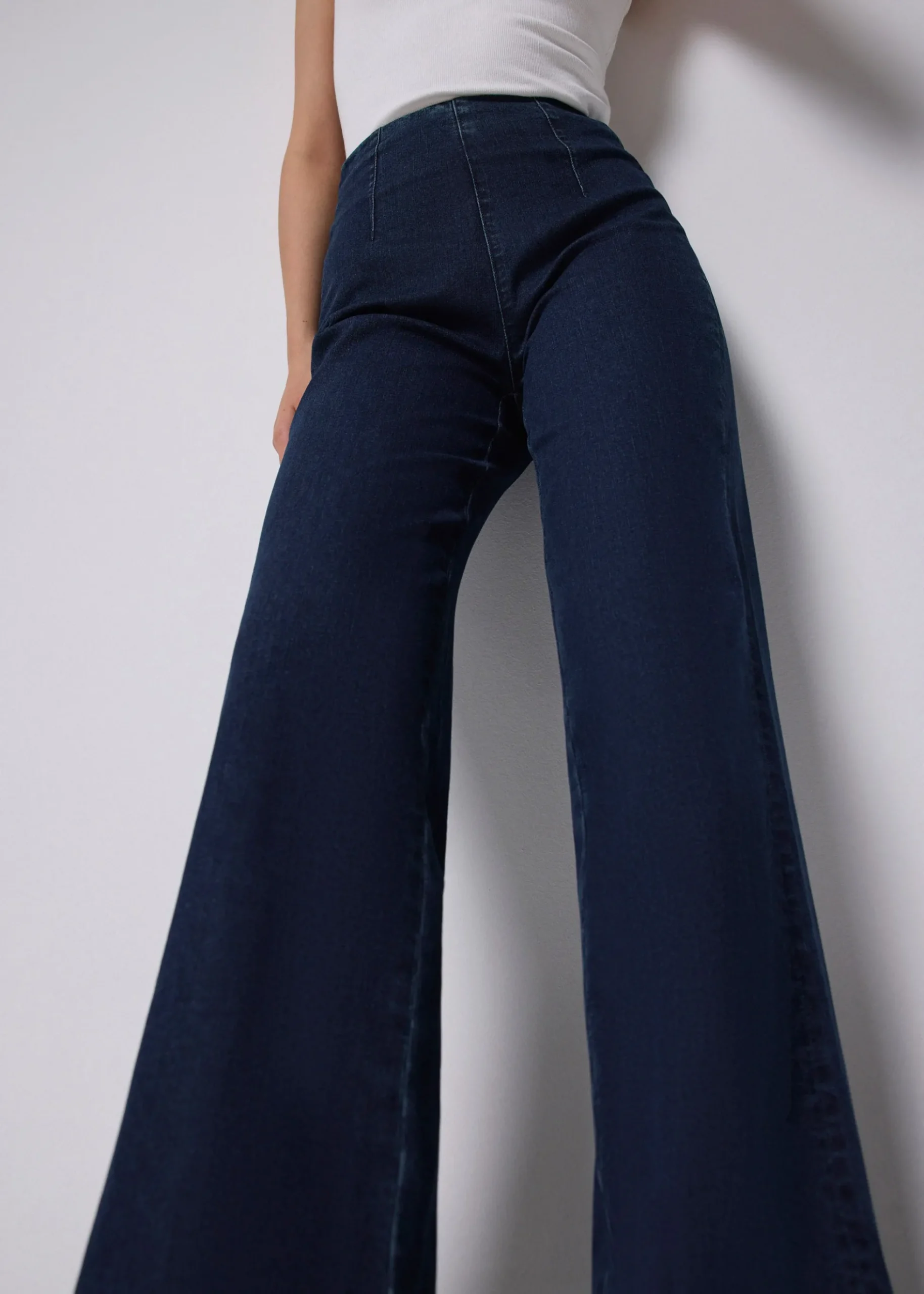 Leggy™ Denim High Waist Wide Leg Jeans