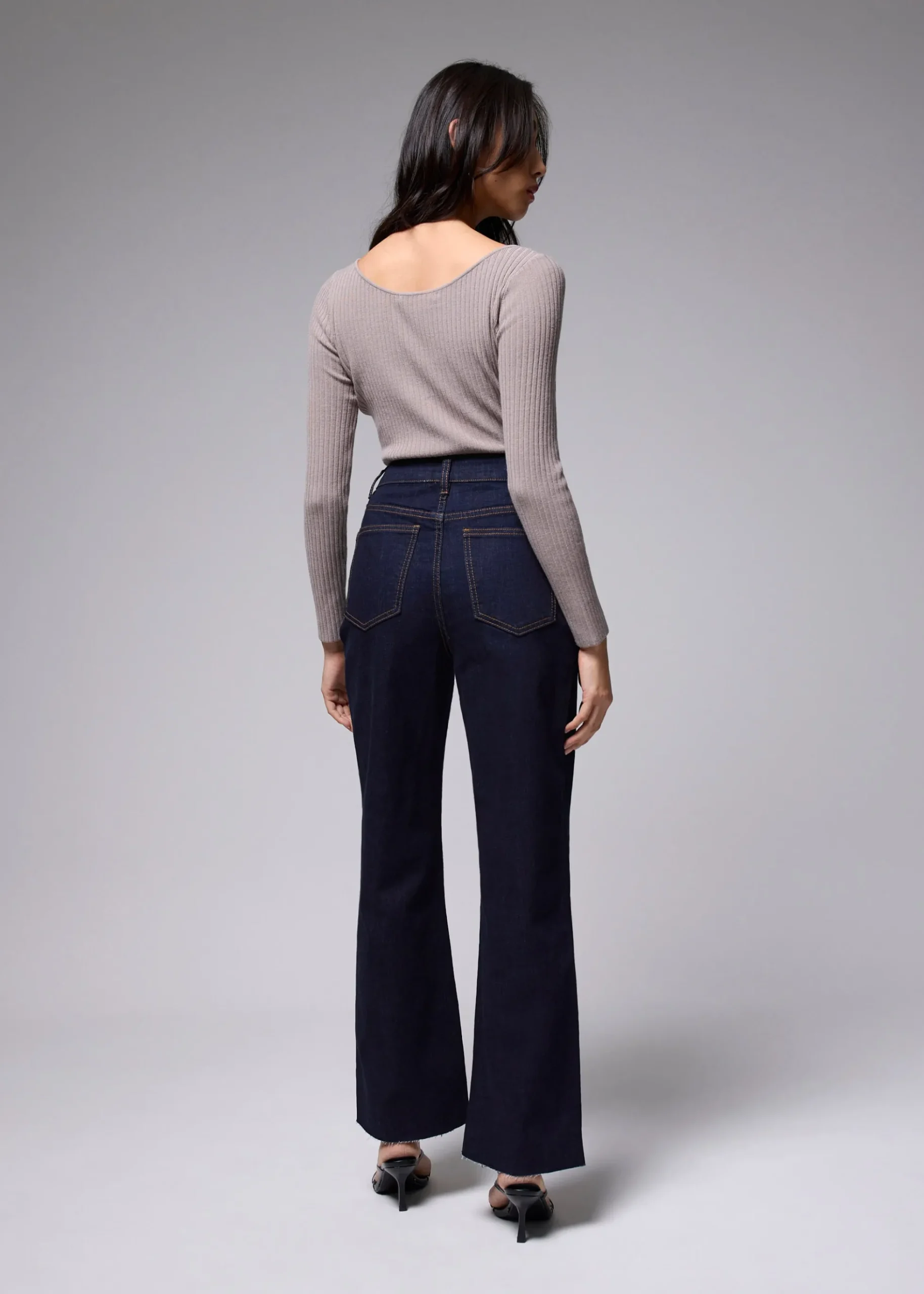 Leggy™ Denim Pintuck Straight Leg Jeans