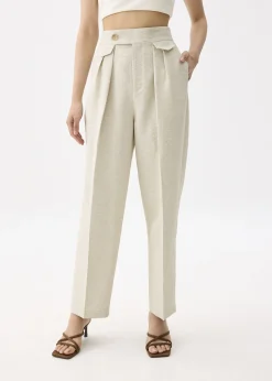 Leggy™ Elastic Pleated Straight Leg Pants