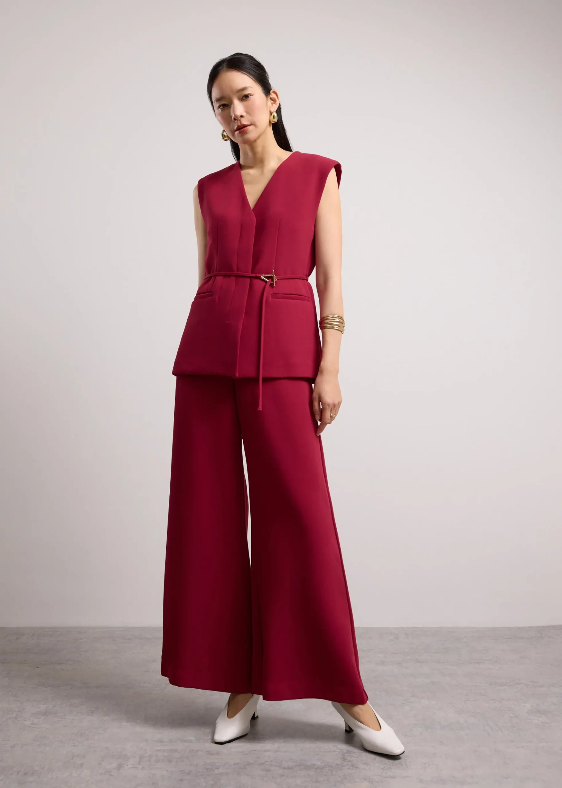 Leggy™ Jules Tailored Crepe Palazzo Pants
