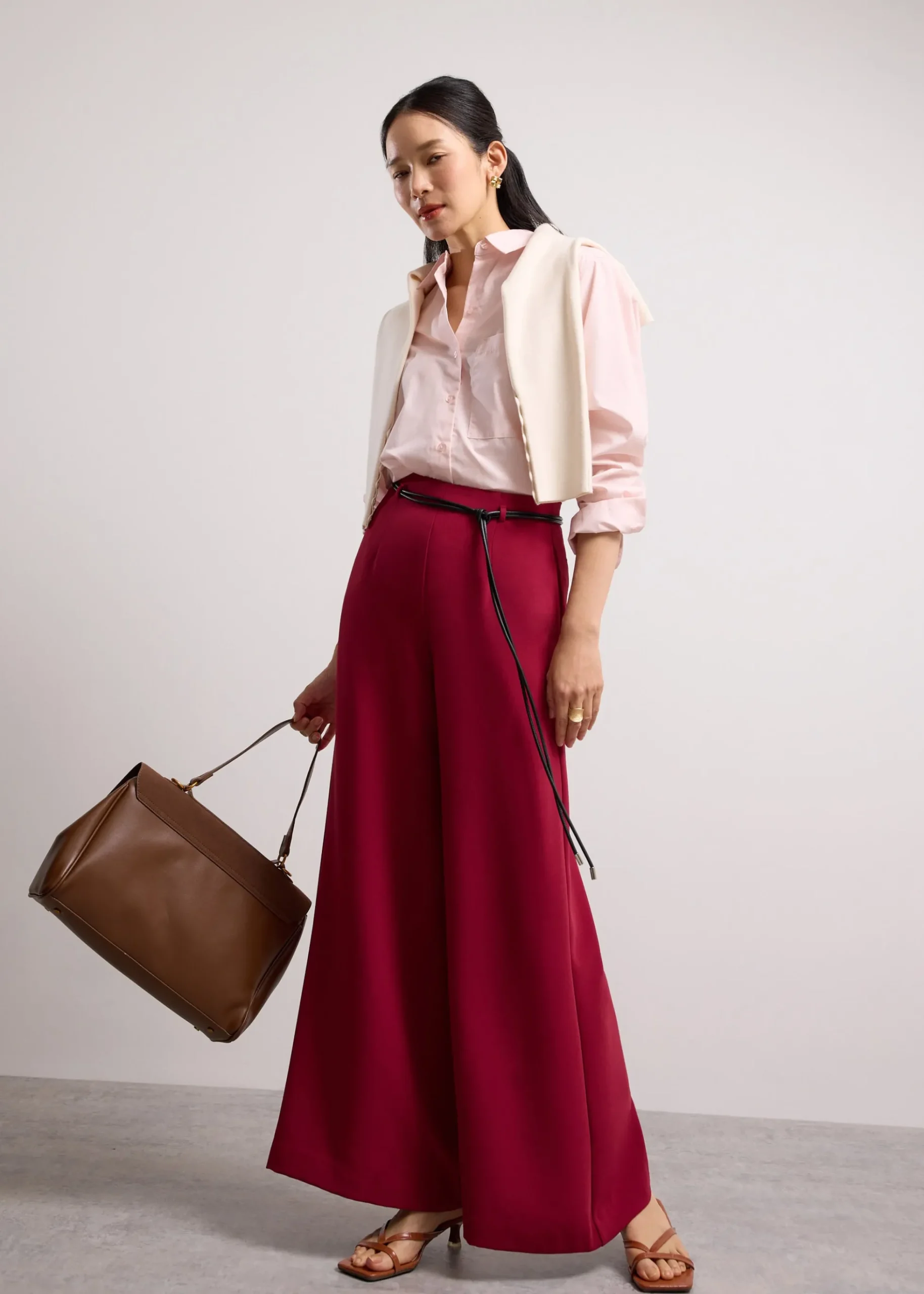 Leggy™ Jules Tailored Crepe Palazzo Pants