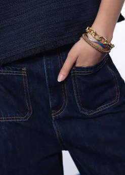 Leggy™ Kei Denim High Waist Kick Flare Sailor Jeans