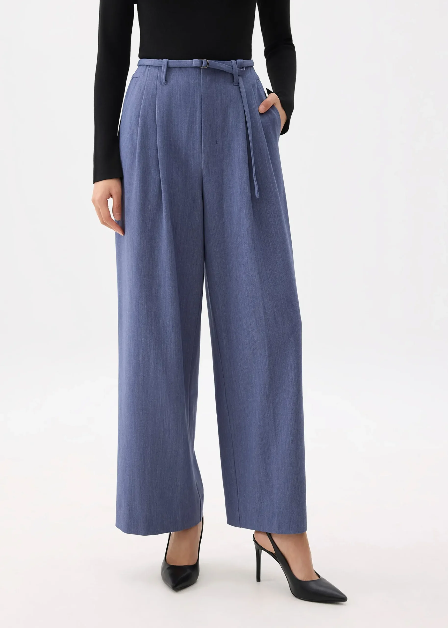 Leggy™ Mayumi Elastic Pleated Wide Leg Pants