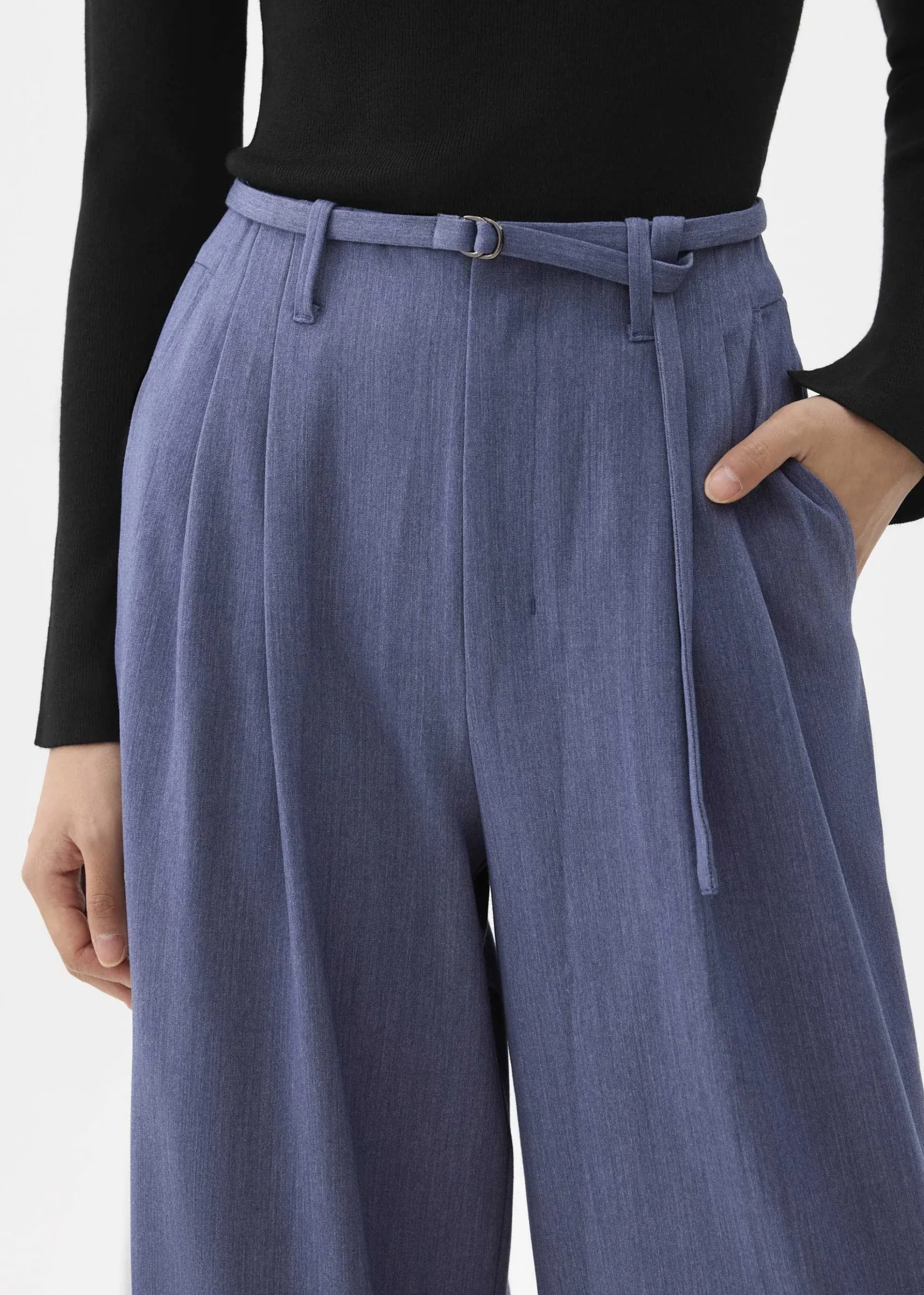Leggy™ Mayumi Elastic Pleated Wide Leg Pants