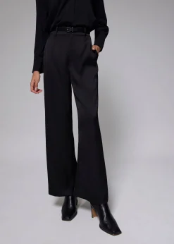 Leggy™ Satin Super High Waist Wide Leg Pants