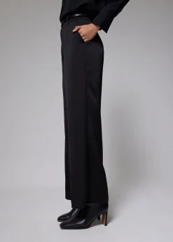 Leggy™ Satin Super High Waist Wide Leg Pants