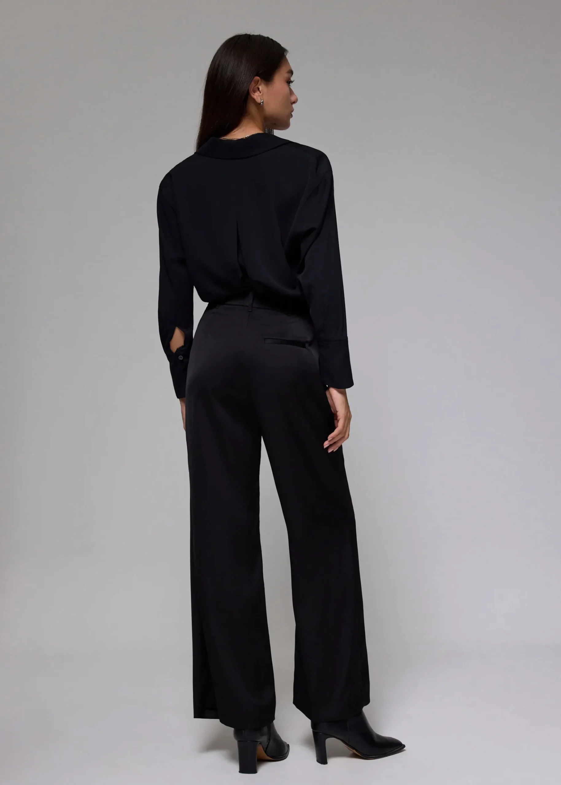 Leggy™ Satin Super High Waist Wide Leg Pants