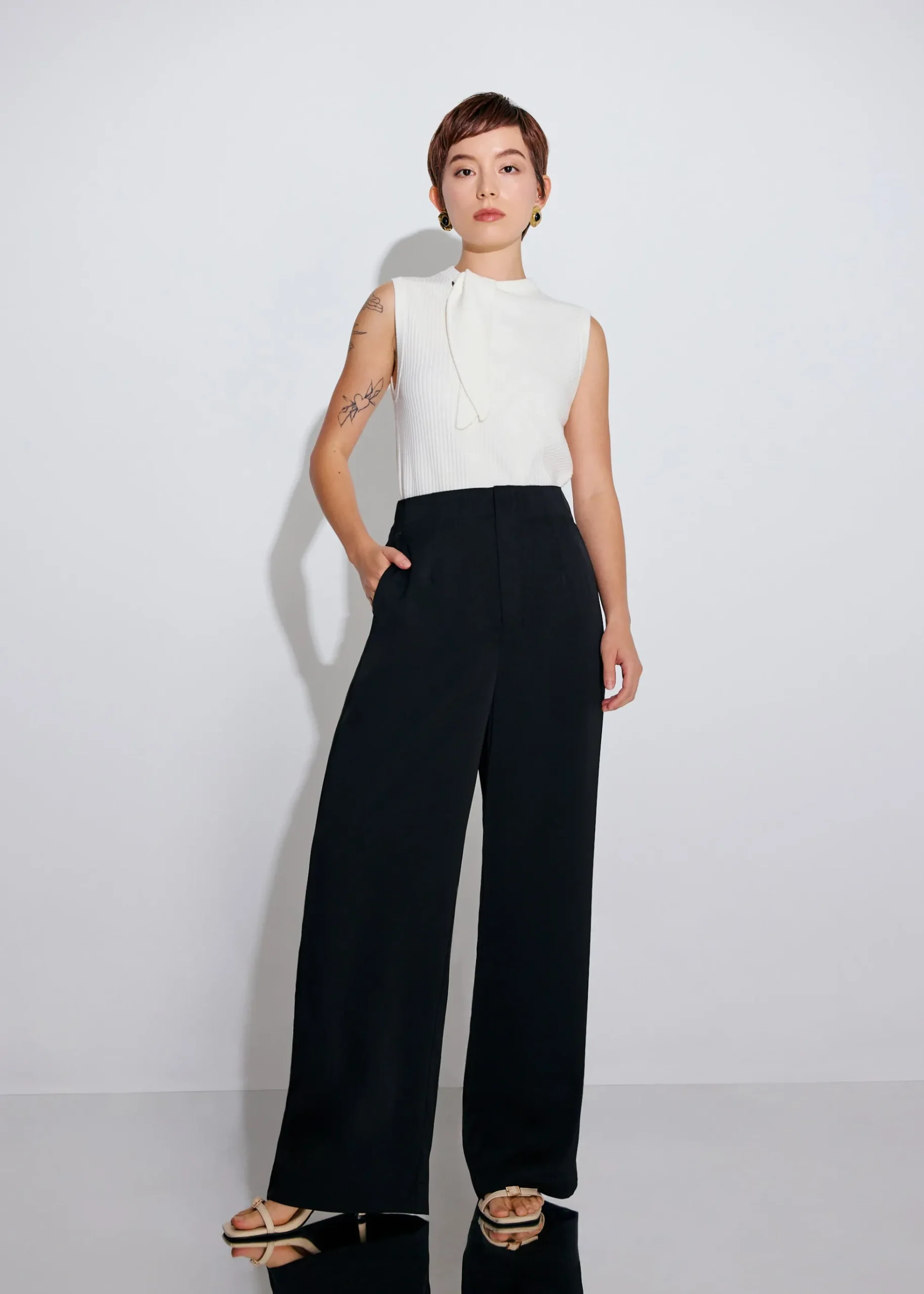 Leggy™ Seva Satin Straight Leg Pants