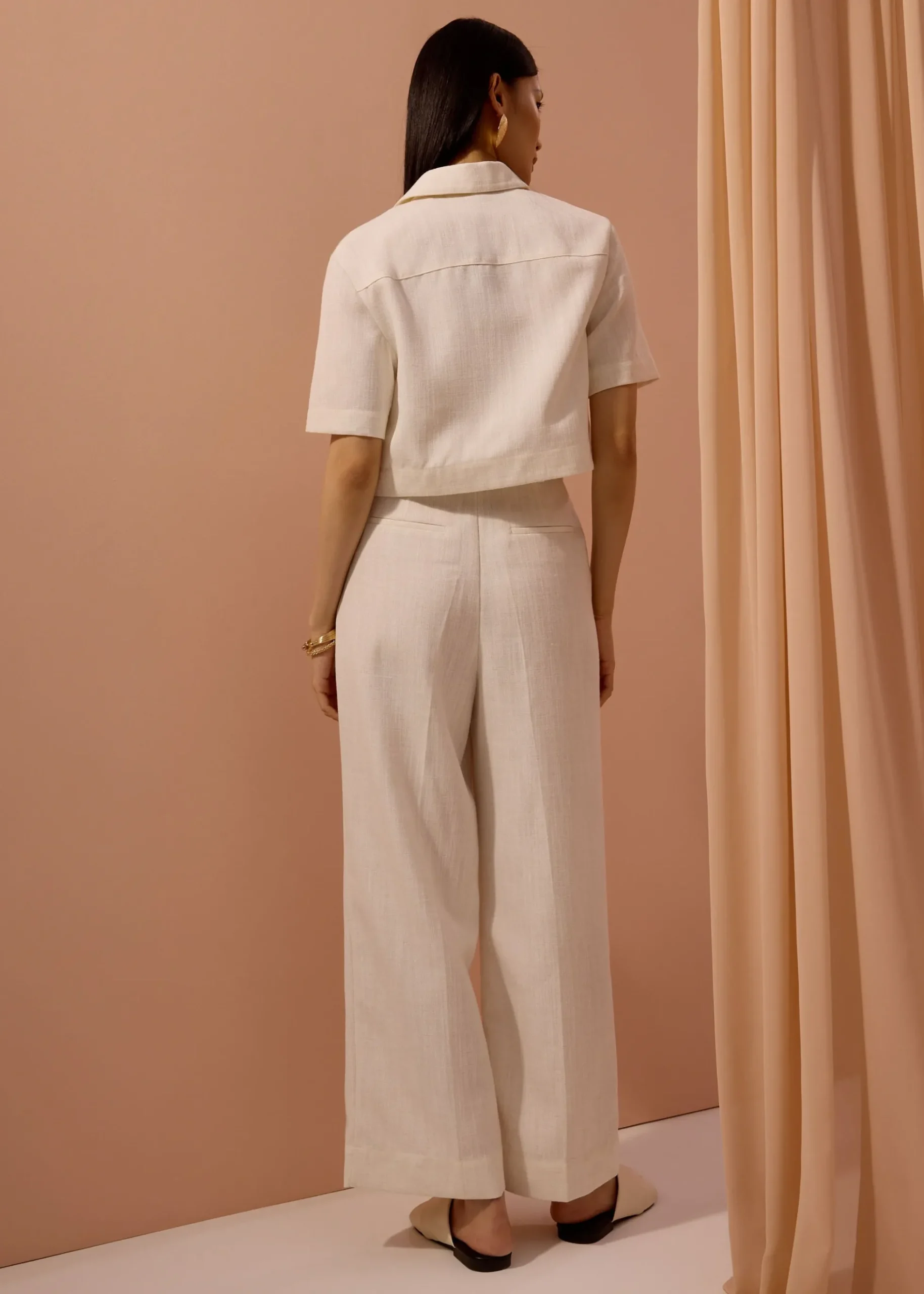 Leggy™ Seva Textured Super High Waist Straight Leg Pants