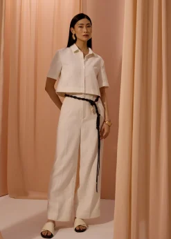 Leggy™ Seva Textured Super High Waist Straight Leg Pants