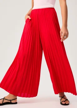 Leggy™ Wei Elastic Sunray Pleated Palazzo Pants