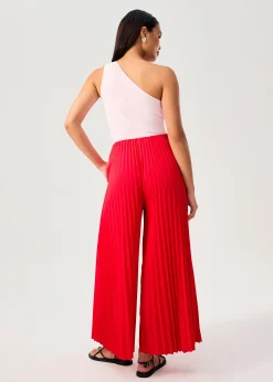 Leggy™ Wei Elastic Sunray Pleated Palazzo Pants