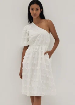 Leighton Textured Toga Flare Dress