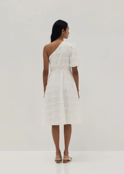 Leighton Textured Toga Flare Dress