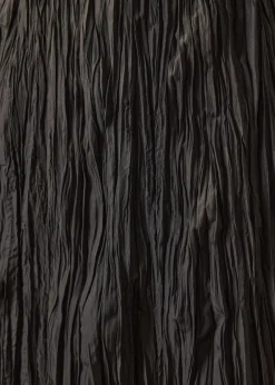 Leila Elastic Crinkled Pleats Flare Maxi Skirt