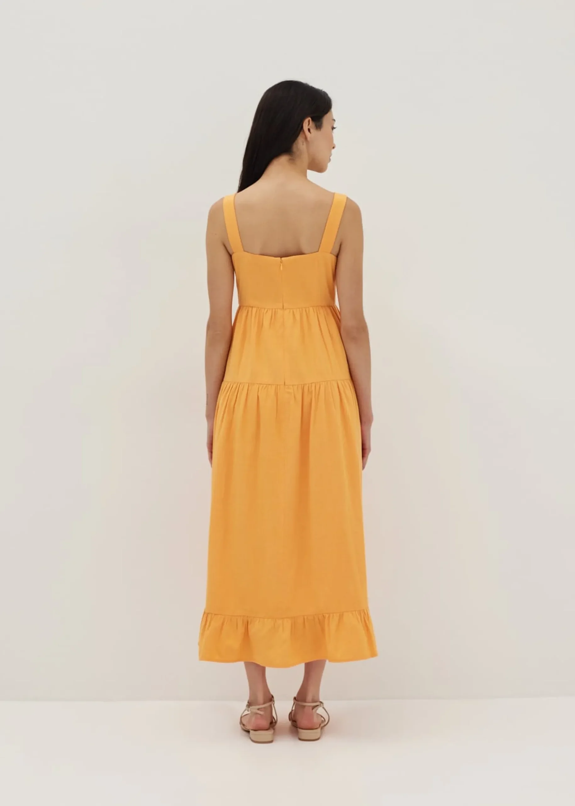 Leona Linen Tiered Maxi Dress