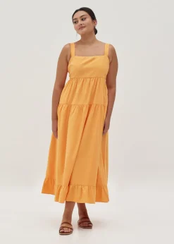 Leona Linen Tiered Maxi Dress