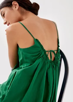 Leone Tie Back Textured Midaxi Dress
