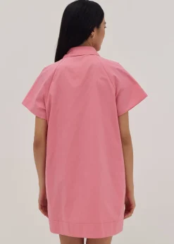 Letizia Mixed Fabric Shirt Dress