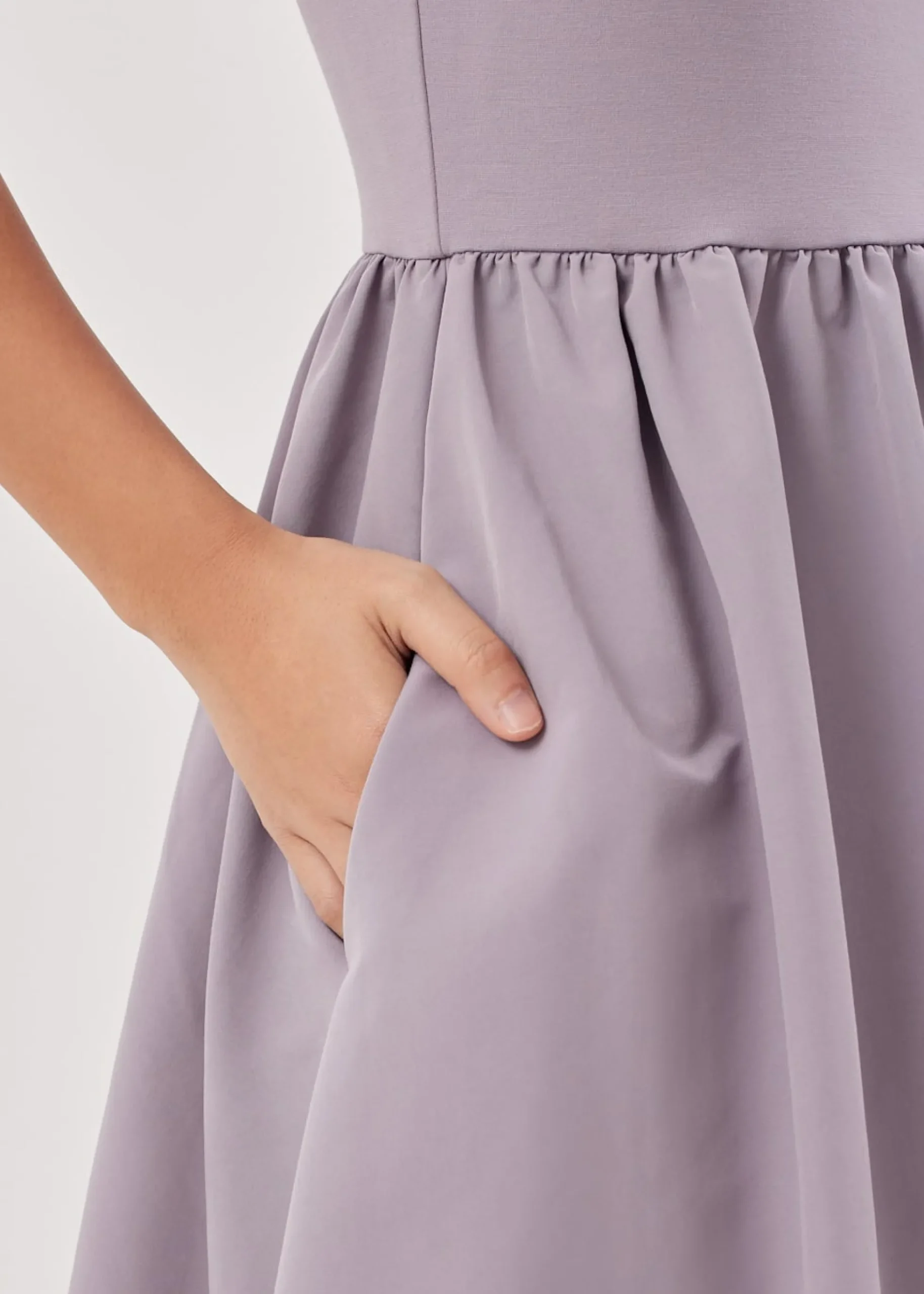Lexa Contrast Scoop Neck Flare Dress