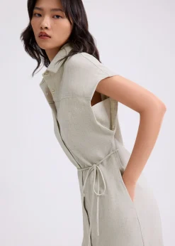 Lian Button Down Column Midaxi Dress