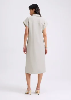 Lian Button Down Column Midaxi Dress