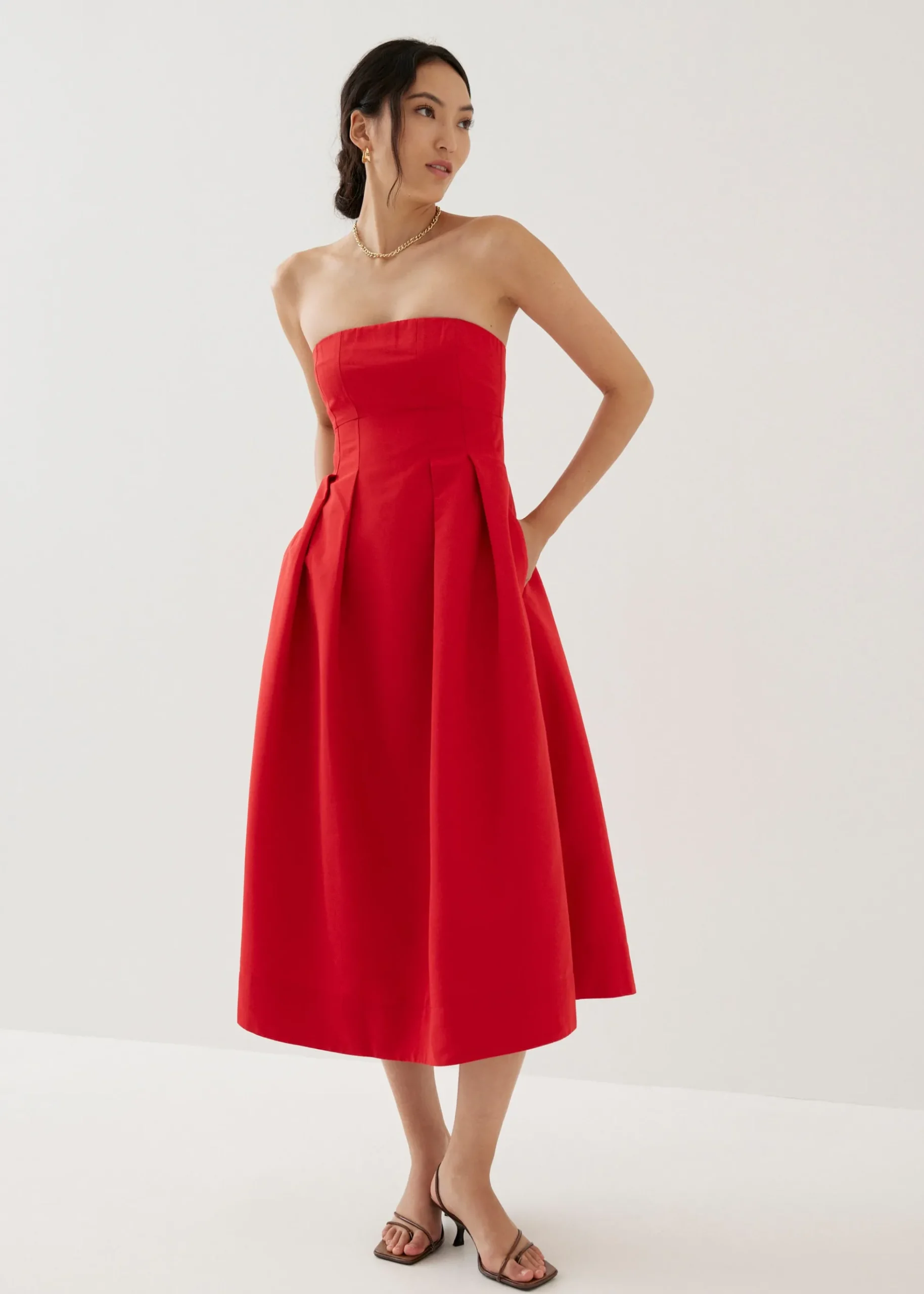 Lina Fit & Flare Midi Dress