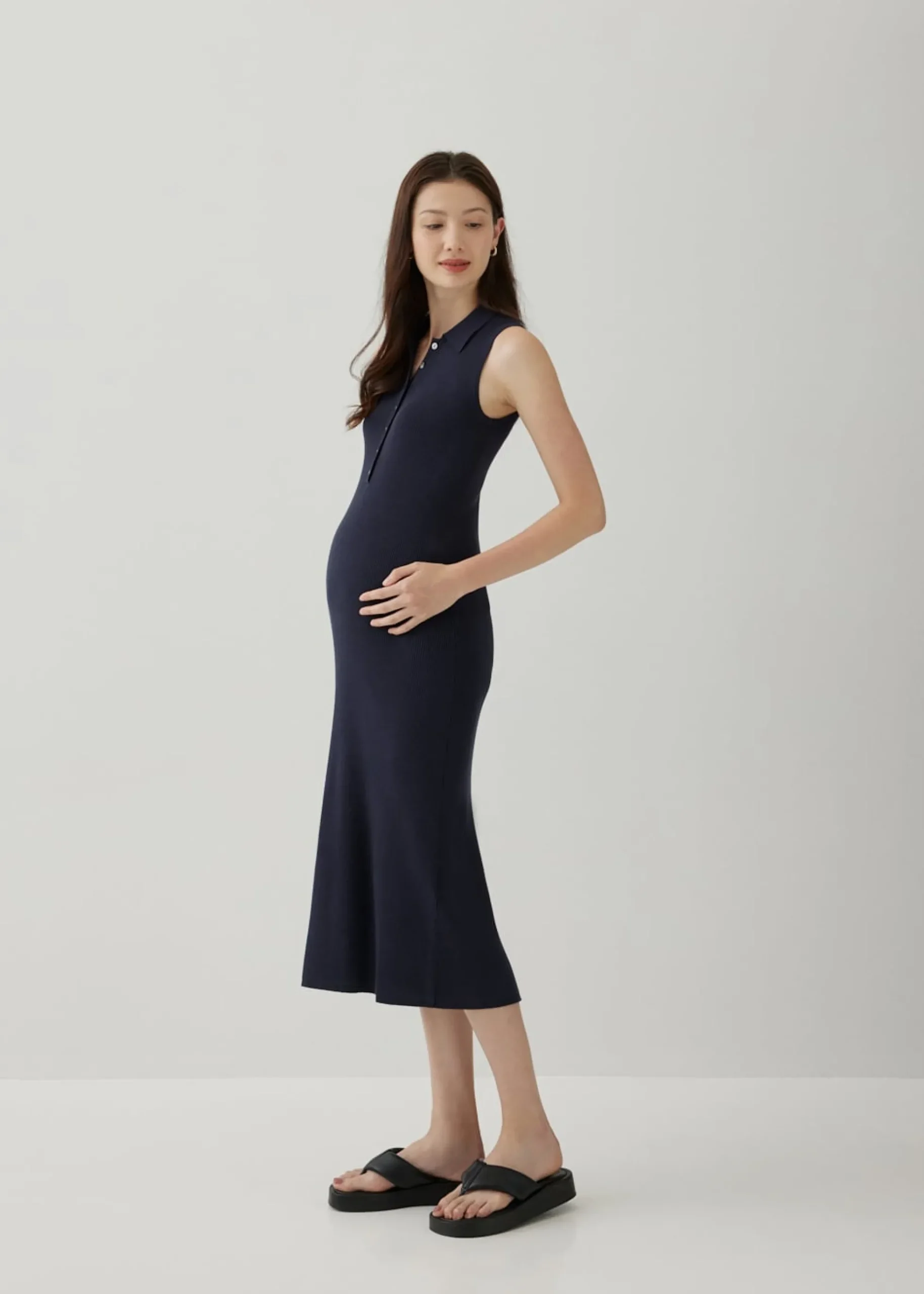 Lindsey Button Down Knit Dress