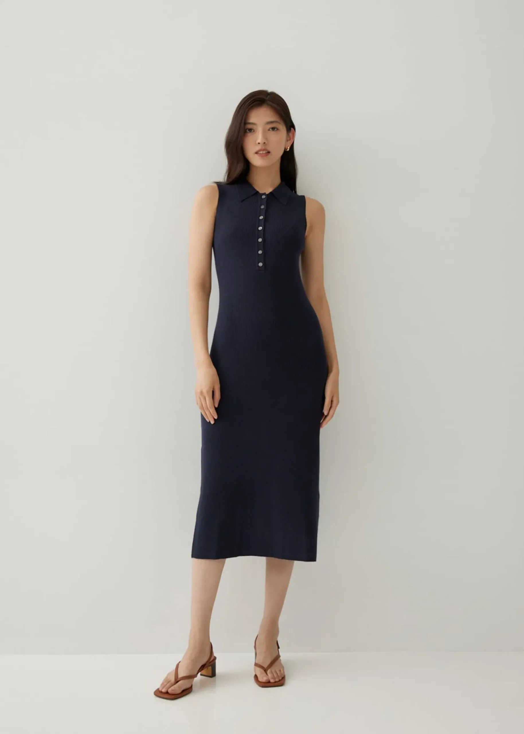 Lindsey Button Down Knit Dress