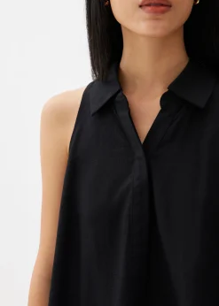 Linen Collared Swing Top