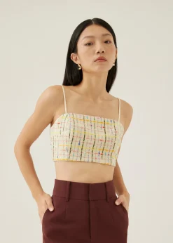 Linette Tweed Crop Top