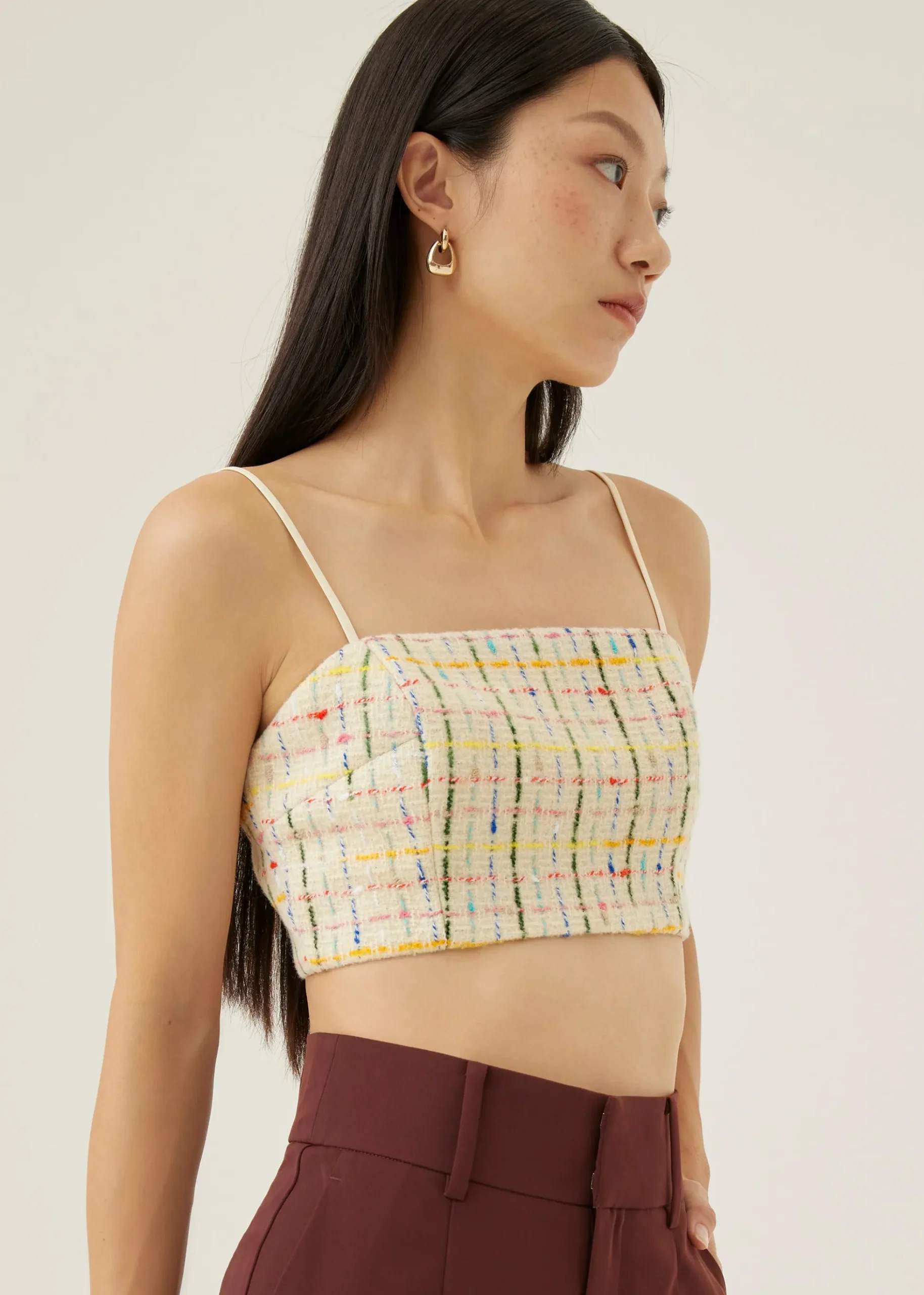 Linette Tweed Crop Top