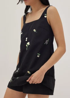 Lisbon Embroidered Square Neck Dress
