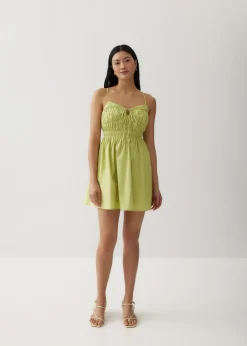 Lolit Cotton Ruched Fit & Flare Dress