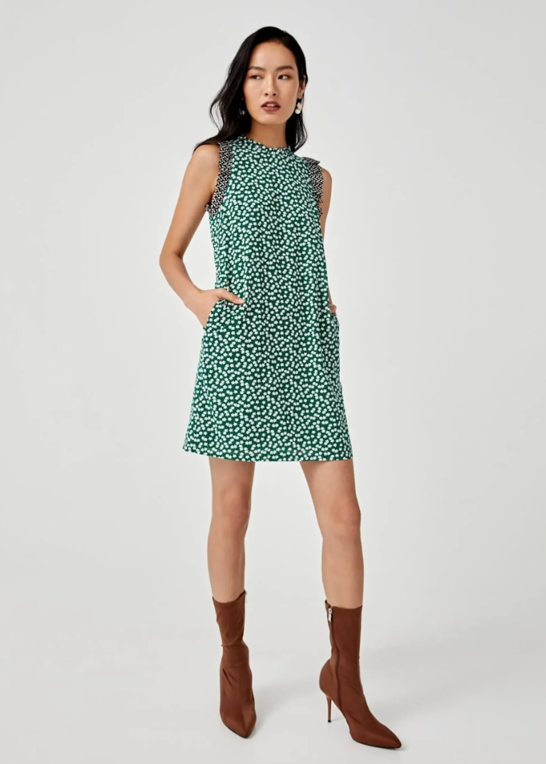 London Printed Mini Shift Dress