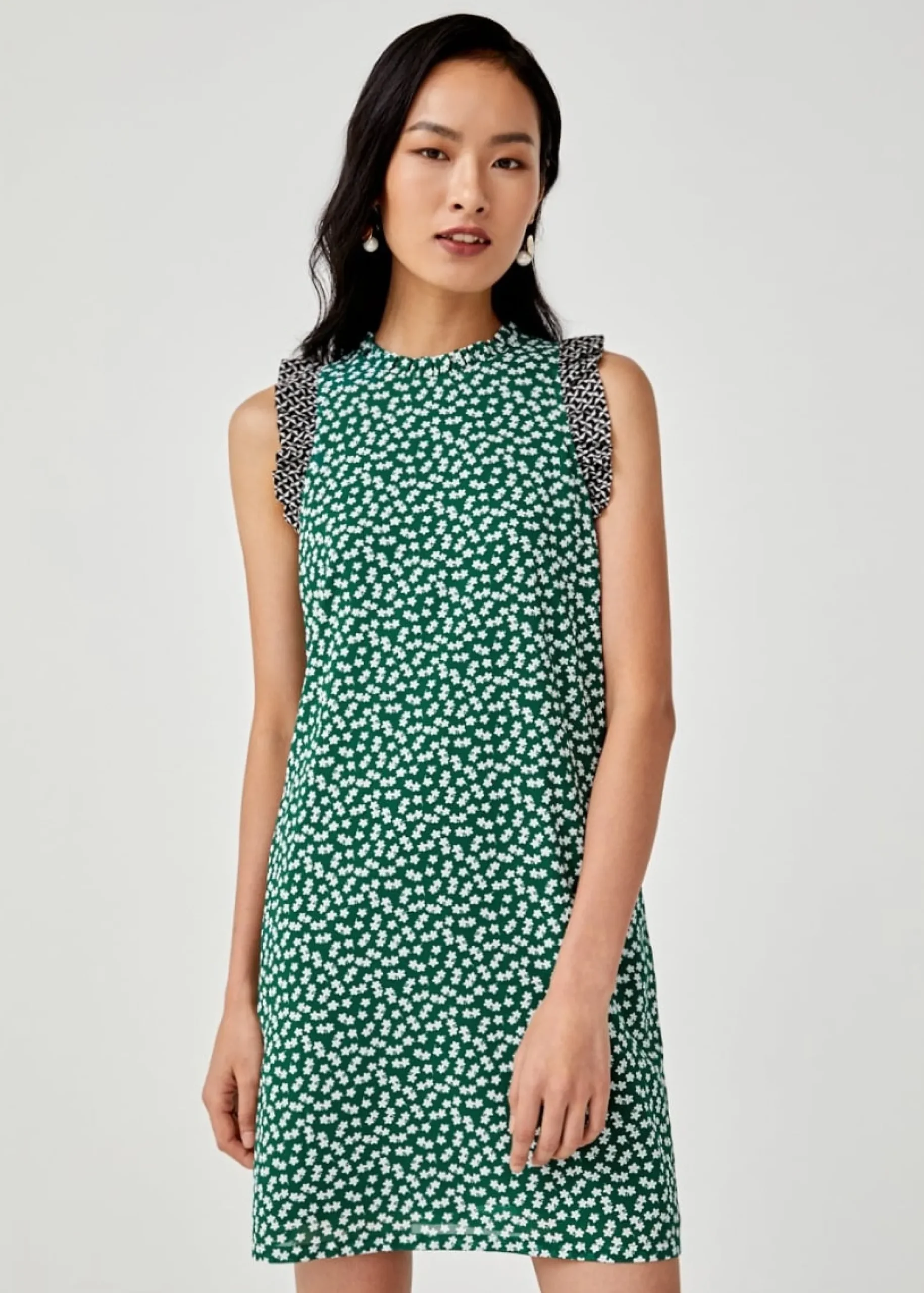 London Printed Mini Shift Dress