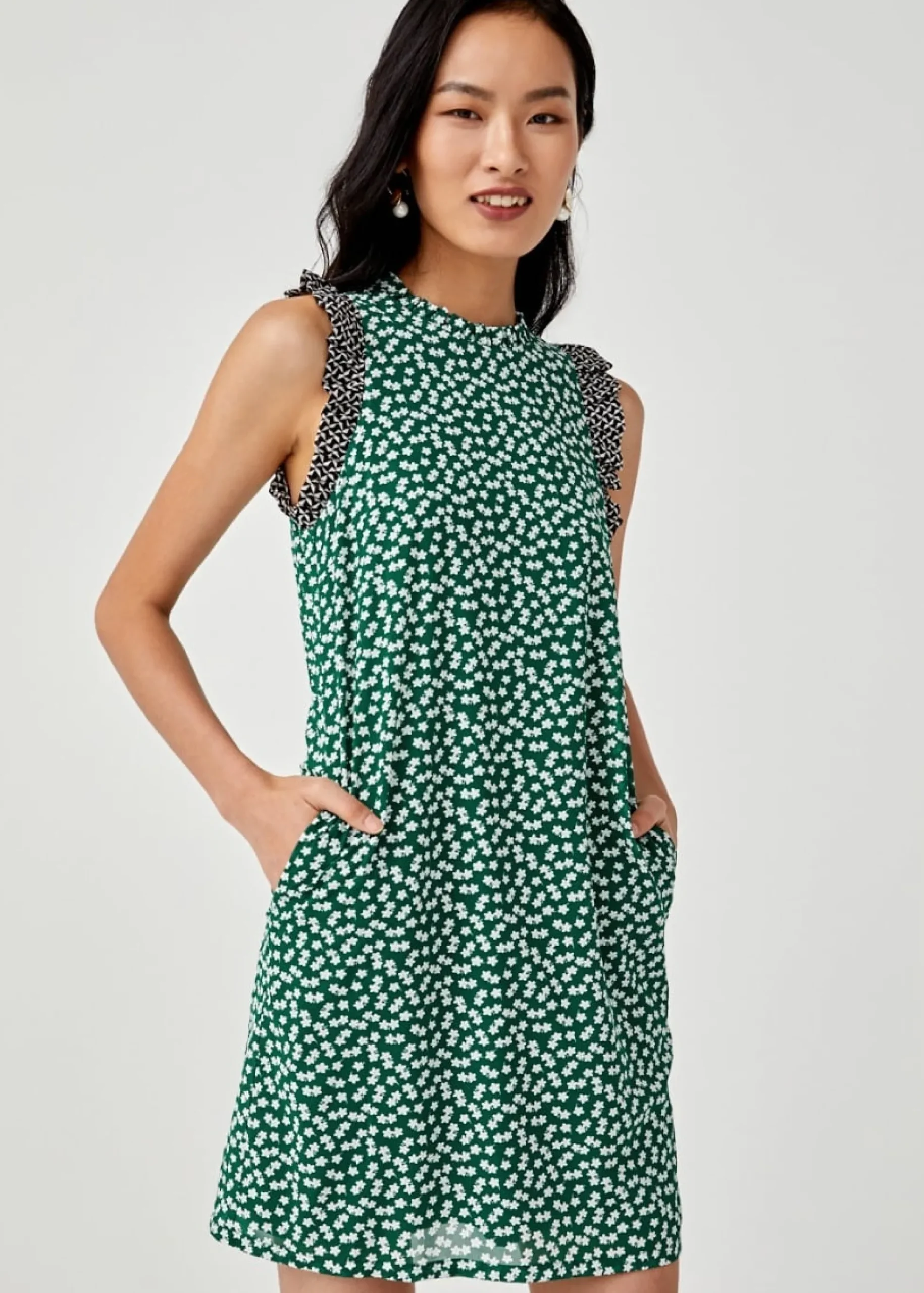London Printed Mini Shift Dress
