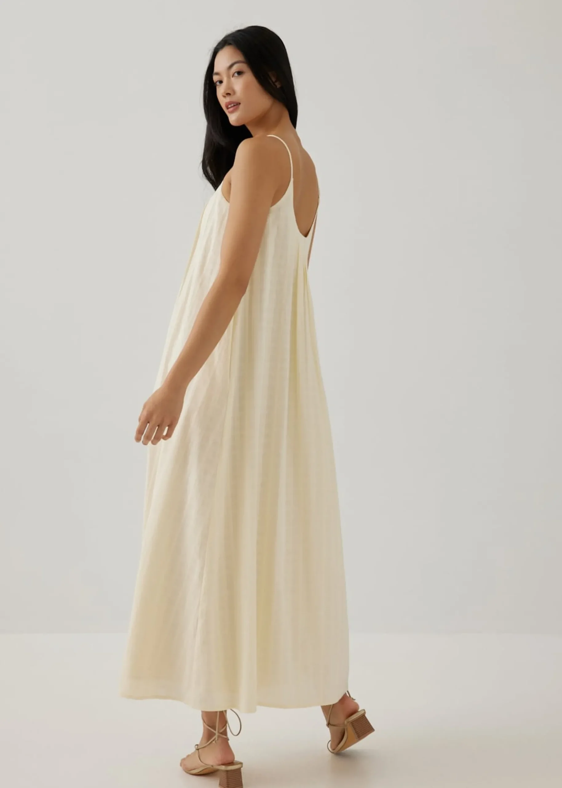 Lotti Textured Trapeze Maxi Dress