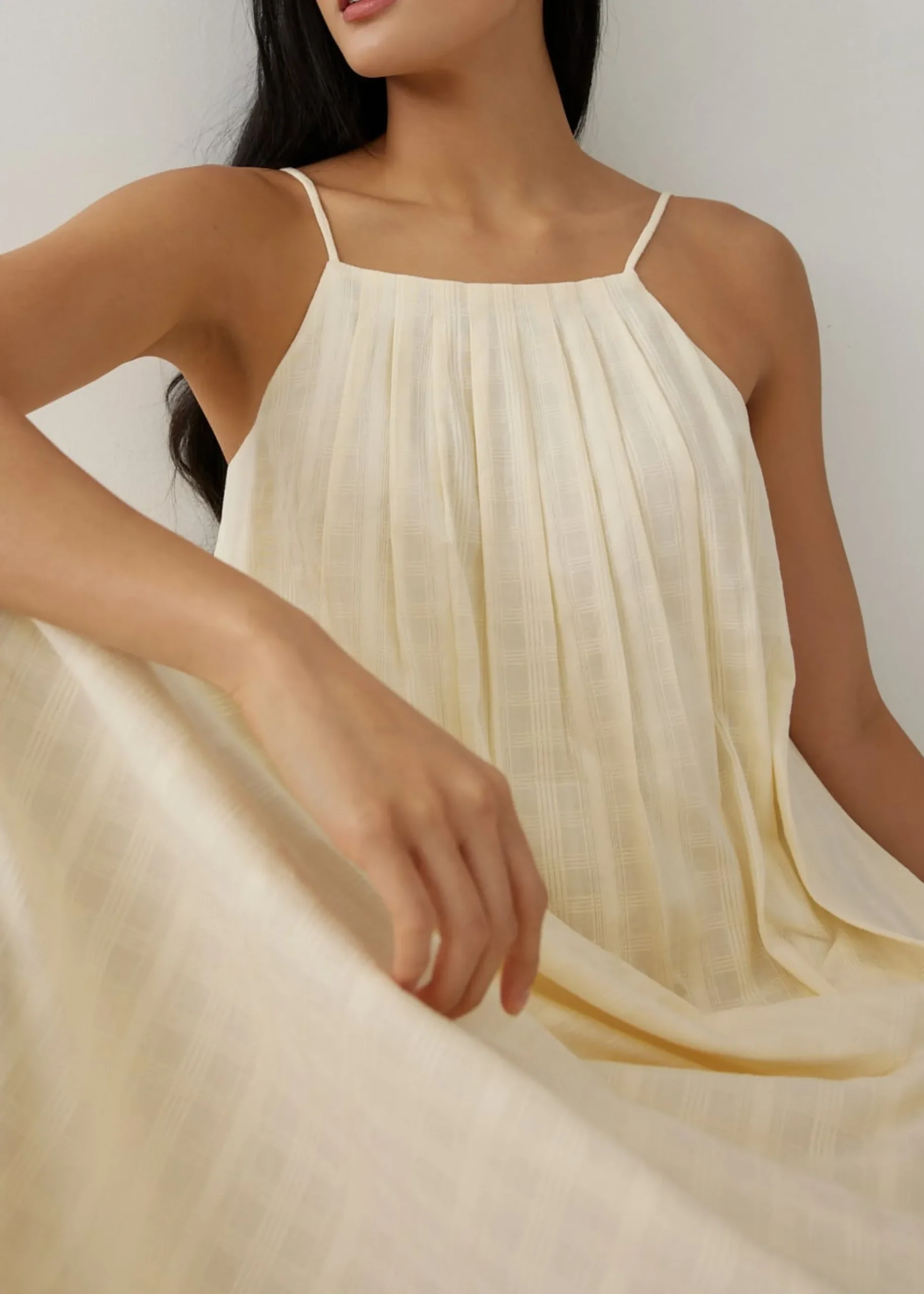Lotti Textured Trapeze Maxi Dress