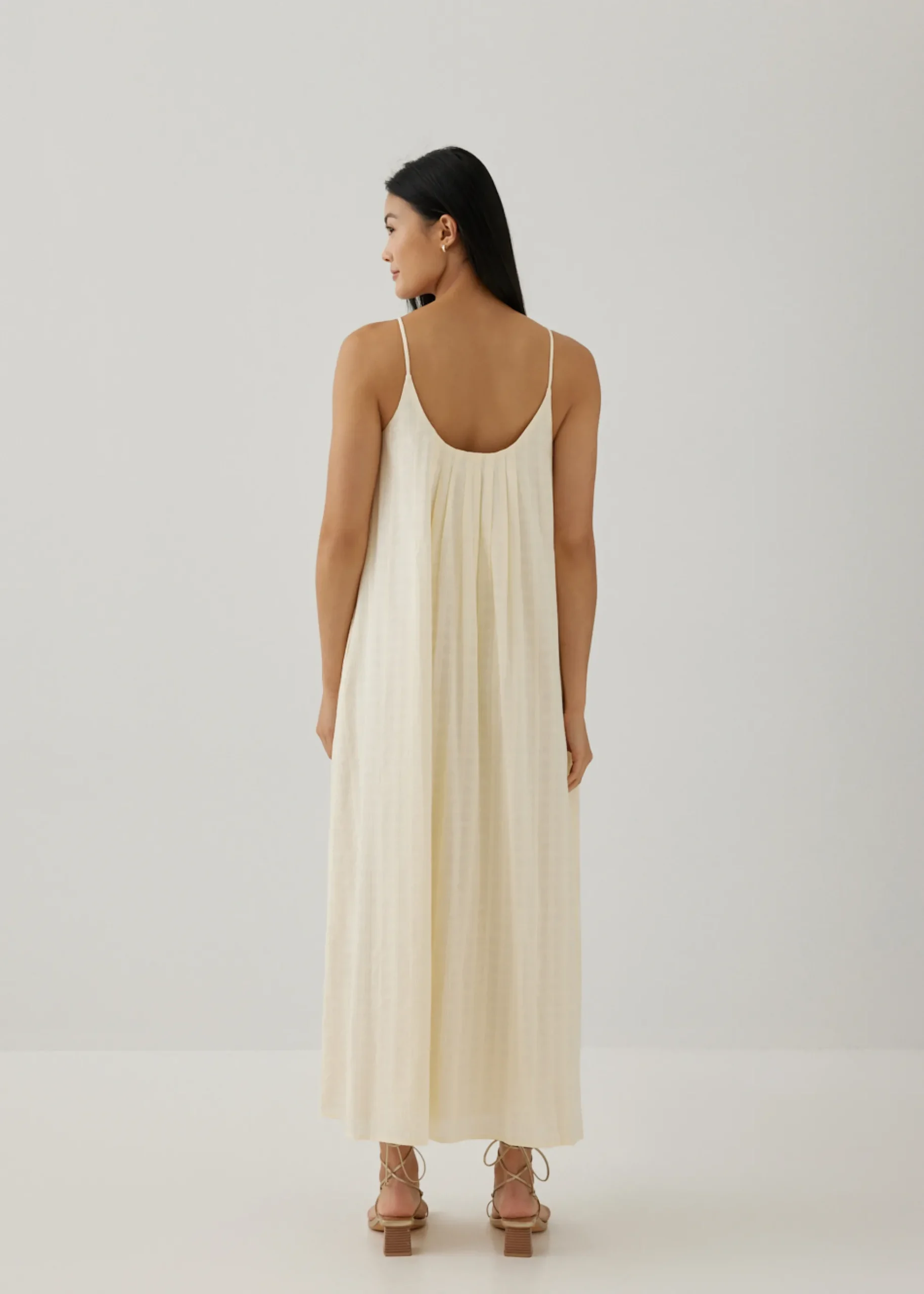 Lotti Textured Trapeze Maxi Dress
