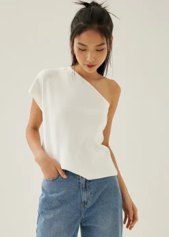 Lotty Asymmetric Knit Toga Top