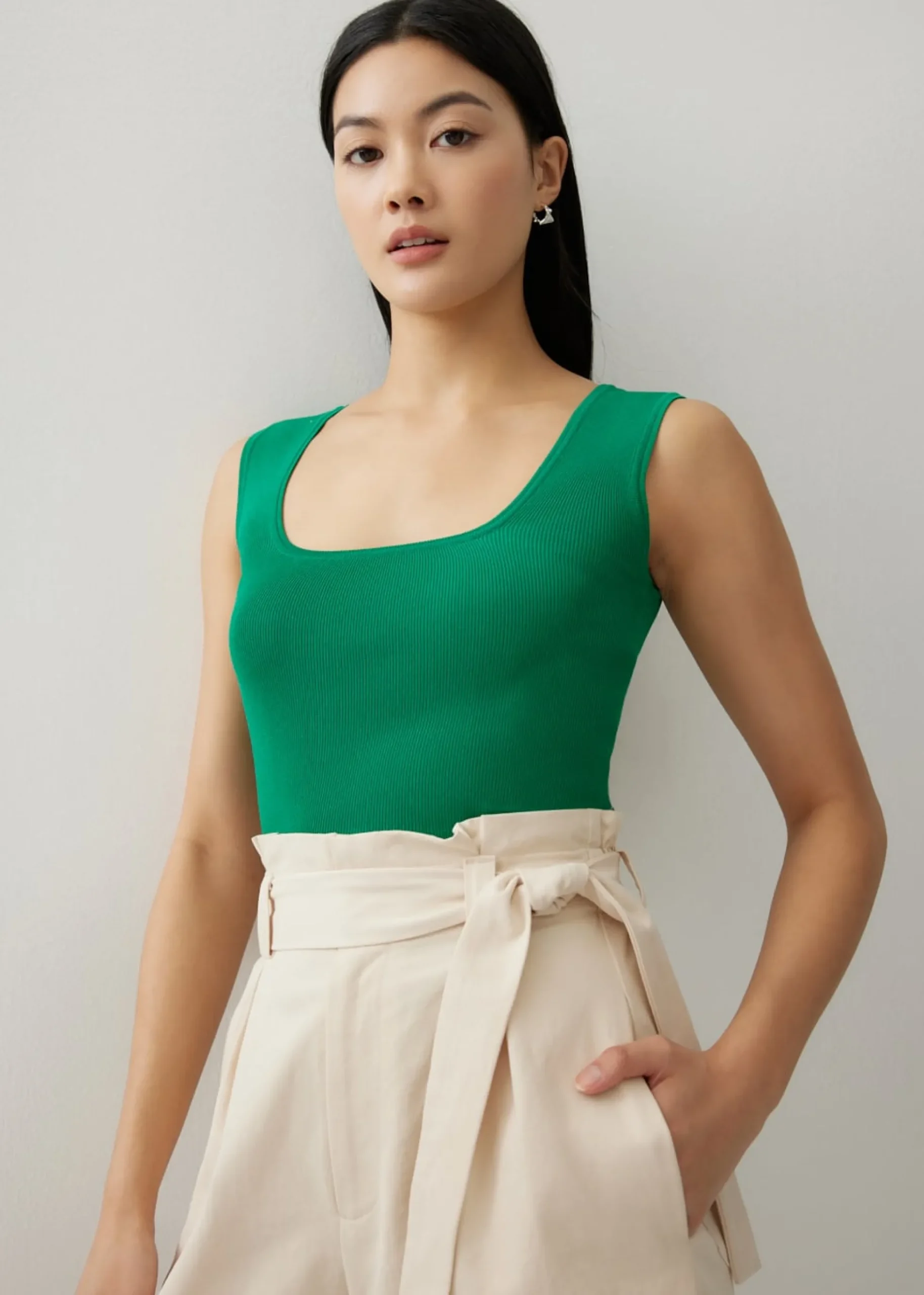 Lovella Knit Square Neck Tank