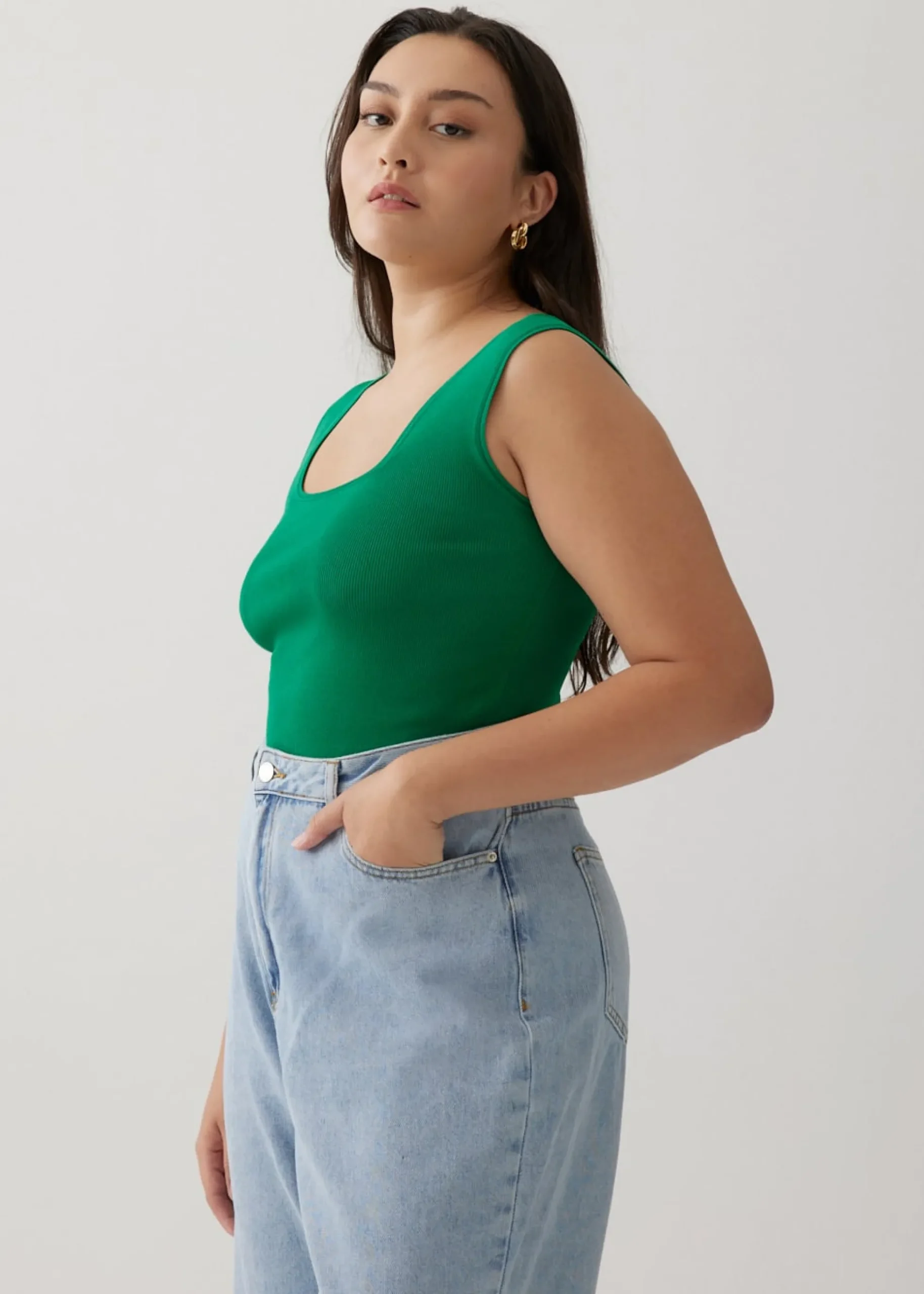 Lovella Knit Square Neck Tank