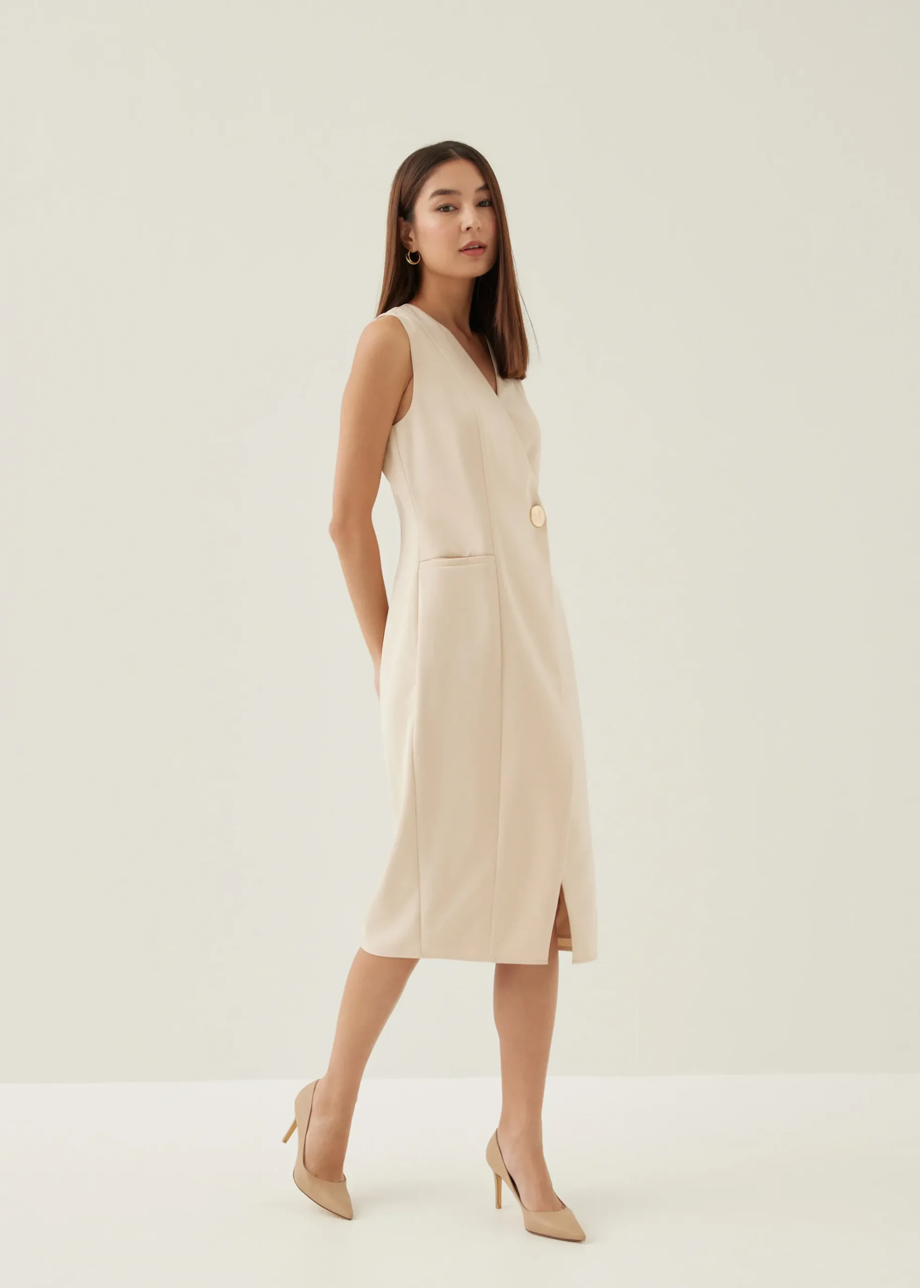 Luci Tailored Column Midi Dress